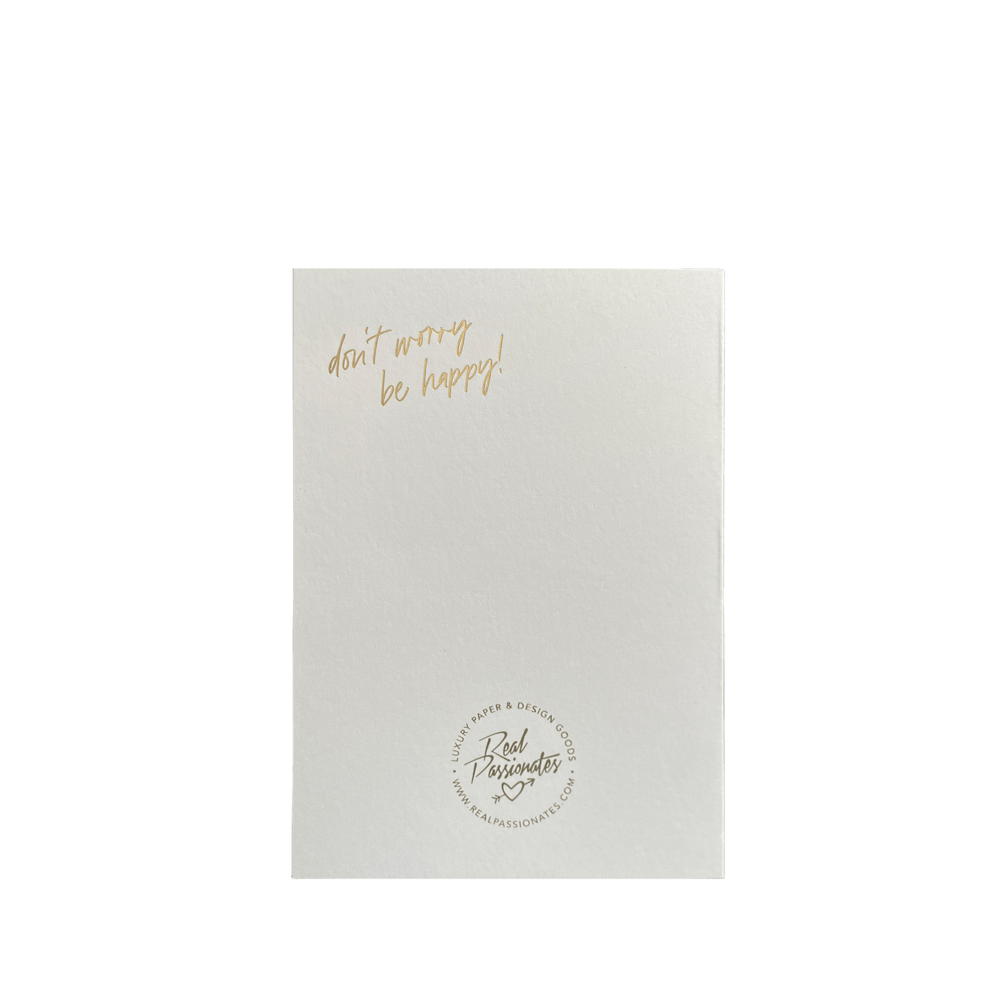 Grußkarte „Smiley“, A6, weiß/gold