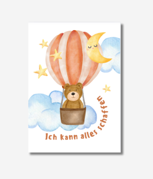 Poster für Kinderzimmer mit Spruch "ich kann alles schaffen"