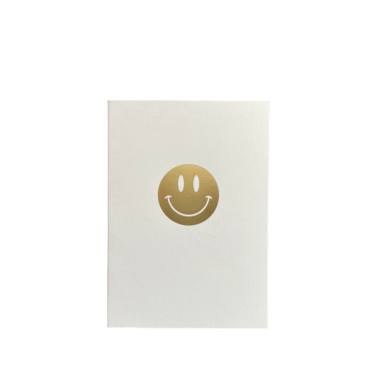 Grußkarte „Smiley“, A6, weiß/gold