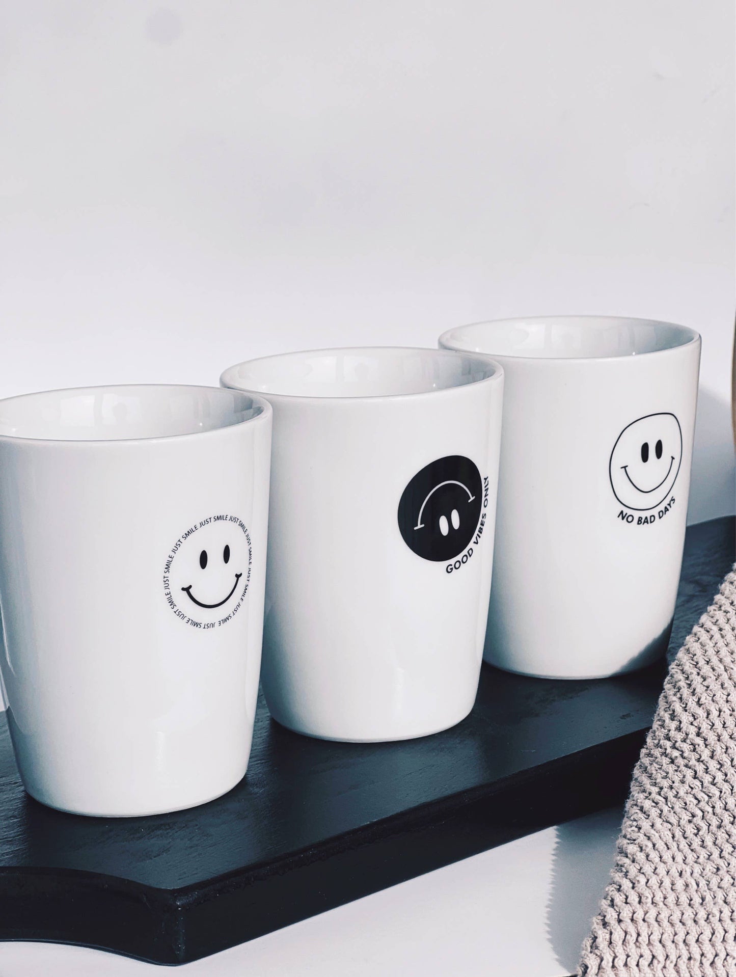 Becher Tasse Smiley - Good Vibes Only
