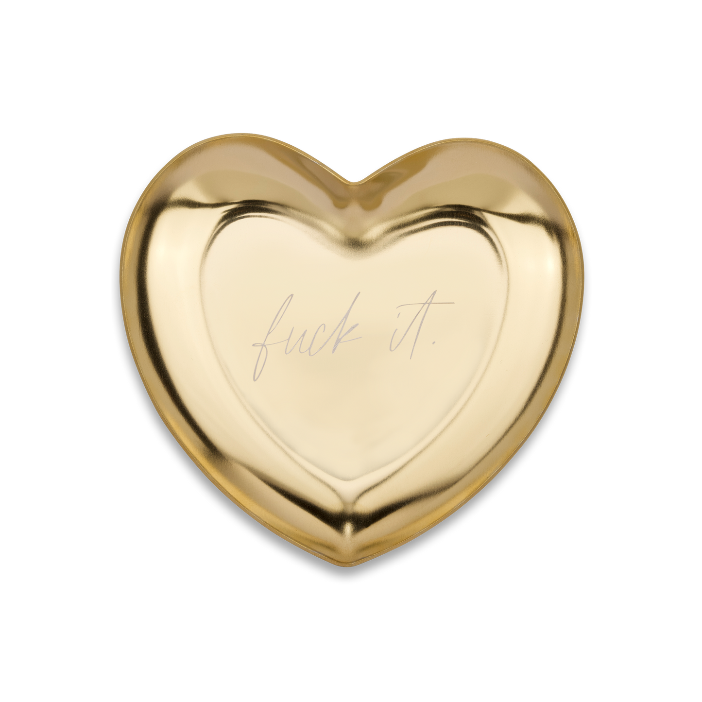 Kleine Herzschale „fuck it“, Gold
