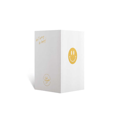 Grußkarte „Smiley“, A6, weiß/gold